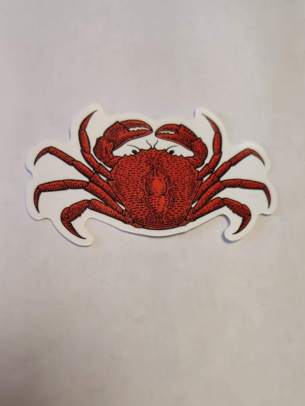 Bold Red Crab Die-Cut Sticker
